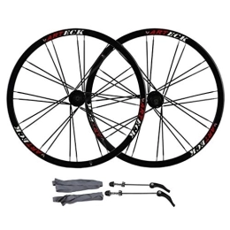 WRNM Spares Bicycle Wheelset Bike Wheelset, Double Wall 26 Inch MTB Rim Quick Release Disc Brake Mountain Cycling Wheels Hole Disc 7 8 9 10 Speed (Color : B, Size : 26inch)