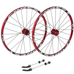 WRNM Mountain Bike Wheel Bicycle Wheelset Cycling Wheels 26, Bicycle Double Wall MTB Rim Quick Release V-Brake Hybrid / Hole Disc 7 8 9 10 Speed 135mm (Size : 26inch)