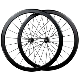 CTRIS Mountain Bike Wheel Bicycle Wheelset Cycling Wheels 700c, Double-decker Mountain Bike Rim 40MM Flat Bar Ultralight Bearing V Brake 7-12 Shift Wheel (Color : Black, Size : 700C)