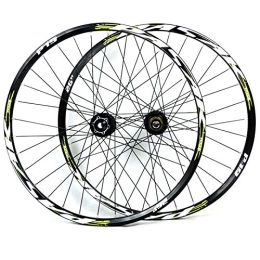 ZYHDDYJ Spares Bicycle Wheelset Double Wall 26 27.5 29 MTB Bike Wheelset Quick Release / Thru Axle Dual Purpose Bicycle Wheel Front Rear Set Disc Brake 7 8 9 10 11s Hub ( Color : Black Hub green , Size : 29inch )