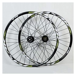 CTRIS Spares Bicycle Wheelset Mountain Bike MTB Bicycle 26 27.5 29in Double Wall Rims Hub Sealed Bearing Bike Wheels Disc Brake Barrel Shaft 7-11 Speed 32H (Color : F, Size : 27.5in)