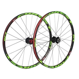 CTRIS Mountain Bike Wheel Bicycle Wheelset Mountain Bike Wheelset 26 / 27.5 Inch Disc Brake Bicycle Wheel Double Wall Alloy Rim Sealed Bearing Disc Brake QR 8-11 Speed (Color : Yellow, Size : 27.5in)