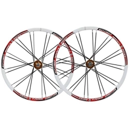 CTRIS Spares Bicycle Wheelset Mountain Bike Wheelset 26 MTB Double Walled Alloy Rim Disc Brake Bicycle Wheels 24H QR 8-10 Speed Sealed Bearing Cassette Hubs (Color : C)