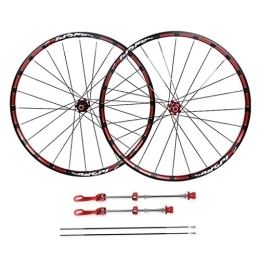 WRNM Spares Bicycle Wheelset Mountain Bike Wheelsets, Double Wall Front Rear Wheel 26" 27.5" Alloy Rim Quick Release Disc Brake (Size : 26inch)