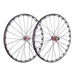 WRNM Spares Bicycle Wheelset Mountain Cycling Wheels, 26 Inch CNC Double Wall Rim Disc Brake Sealed Bearings Compatible 8 / 9 / 10 Speed (Color : A, Size : 26inch)