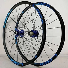 WRNM Spares Bicycle Wheelset MTB Bicycle Wheelset 26 27.5 Inch Mountain Bike Wheel Quick Release Front Rear Ultralight Alloy Rim Cassette Hub Disc Brake 8-12 Speed (Color : Blue Hub blue label, Size : 26inch)
