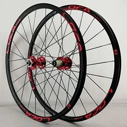 WRNM Spares Bicycle Wheelset MTB Bicycle Wheelset 26 27.5 Inch Mountain Bike Wheel Quick Release Front Rear Ultralight Alloy Rim Cassette Hub Disc Brake 8-12 Speed (Color : Red Hub red label, Size : 27.5inch)