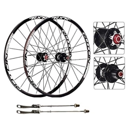 WRNM Mountain Bike Wheel Bicycle Wheelset MTB Bike Wheelset 27.5 Inch, Double Wall Cycling Wheels Quick Release Disc Brake 24 Holes Rim Compatible 8 9 10 11 Speed (Color : Black Flower Drum, Size : 29 inch)