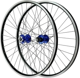 HAENJA Spares Bicycle Wheelset With 26 Inch Double Layer Alloy Wheels, Mountain Bike Wheel Sealing Bearings, 7-11 Speed Box Hub Wheelsets (Color : Blue)