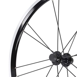 Alomejor Mountain Bike Wheel Bike Front and Rear Wheel Set with Quick Release, Aluminium Alloy Mountain Bike Hub Wheel, 20in Folding Bicycle V Brake Wheelset