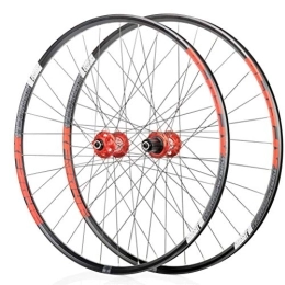 Dbtxwd Spares Bike Wheel 26 27.5 29 Inch Bicycle Wheelset MTB Double Wall Alloy Rim 18.5Mm QR Disc Brake Front And Rear 8 9 10 11 Speed, Red, 29 inch
