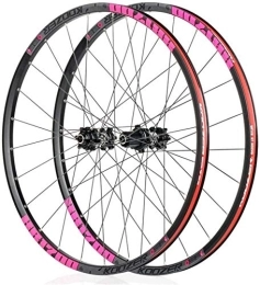 CHJBD Spares Bike Wheel Bicycle Wheel 26" / 27.5" Bicycle Wheelset Alloy Type Disc Brake MTB Rim Quick Release 24Loch Shimano Or Sram 8 9 10 11 Speed (Color : Pink, Size : 27.5in)
