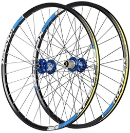 CHJBD Mountain Bike Wheel Bike Wheel Bicycle Wheel For 26 27.5 29 Inch MTB Rim Disc Brake Quick Release Mountain Bike Wheels 24H 8 9 10 11 Speed (Color : Blue, Size : 29inch)