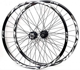 Mnjin Spares Bike Wheel Tyres Spokes Rim Bike Wheelset, 26 / 27.5 / 29 inch Mountain Bike Wheel Brake Wheel Set Quick Release Palin Bearing 7, 8, 9, 10, 11 Speed, black