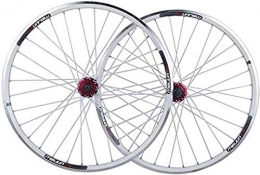 Mnjin Spares Bike Wheel Tyres Spokes Rim Mountain Bike Rims Wheel, Bicycle Wheelset 26 Inch Bicycle, Wheelset Double Wall Quick Release Rim V-Brake Disc Brake 7-8-9-10 Speed, 32Holes