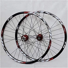 Mnjin Spares Bike Wheel Tyres Spokes Rim Mountain Bike Wheelset, 29 / 26 / 27.5 Inch Bicycle Wheel (Front + Rear) Double Walled Aluminum Alloy MTB Rim Fast Release Disc Brake 32H 7-11 Speed Cassette