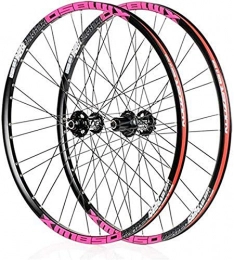 Mnjin Spares Bike Wheel Tyres Spokes Rim MTB Cycling Wheels, 26" / 27.5" Bike Wheelset Disc Brake Fast Release Mountain Bike Wheelset Aluminum Alloy Rims 32H for Shimano Or Sram 8 9 10 11 Speed