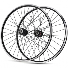 AWJ Spares Bike Wheels MTB Bicycle Wheelset 26 in Mountain Bike Wheel Double Layer Alloy Disc / V-Brake-Universal Cycling Rim QR Sealed Bearing 7-11 Speed Cassette Hub