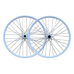 LRBBH Mountain Bike Wheel Bike Wheels, Quick Release Hub Aluminum Alloy Double-Layer Rim Disc Brake Cassette Mountain Bike Wheels, 32 Holes / White / 26 Inch