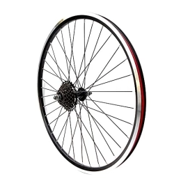 LRBBH Mountain Bike Wheel Bike Wheels, V Brake Rotary Mountain Bike Wheel, Aluminium Alloy Double Wall Rim, Non-Quick Release / 26 Inch / Rear Wheel