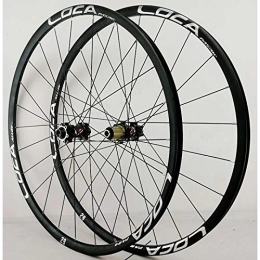 KANGXYSQ Spares Bike Wheelset 26 / 27.5 / 29 Inch MTB Mountain Bike Wheelset 700C Road Bicycle Wheels Disc Brake For 8-12 Speed Cassette 24 Holes (Color : Black hub Silver logo, Size : 27.5in)