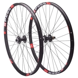 Asiacreate Spares Bike Wheelset 26 / 27.5 / 29'' Mountain Bike Wheel Disc Brake Thru Axle Sealed Bearing 32H Rim For 8 9 10 11 12 Speed Cassette (Color : Black, Size : 29'')