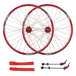 CWYP-MS Spares Bike Wheelset，26 inch Mountain Bike Wheel，Brake Wheel Set Quick Release Palin Bearing 7 / 8 / 9 / 10 Speed (Color : Red)