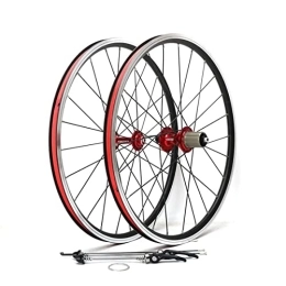 SHKJ Mountain Bike Wheel Bike Wheelset 451 V Brake MTB Wheelset Aluminum Alloy Double Wall Rims Bike Wheel Quick Release BMX Wheelset Fit 8 9 10 11 Speed Cassette (Color : Black, Size : 451)