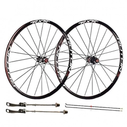 WYN Spares Bike Wheelset for 26 27.5 29 inch MTB Double Wall Rim Disc Brake Quick Release Mountain Bike Wheels 24H 7 8 9 10 11 Speed (Color : A, Size : 26inch)