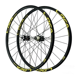 DaGuYs Spares BMX Road Bike Fast Release Wheels Disc Brake Wheel Aluminum Alloy Rim 24 Holes 700C Bicycle Wheel (Front + Rear) for Mountain Bike Parts (Gold 700C)