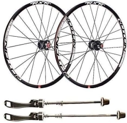 BUYAOBIAOXL Spares BUYAOBIAOXL Wheels Mountain Bike Wheelset 29 inch bicycle wheelset double-walled aluminum alloy bicycle wheels Quick release disc brake 24 holes 7 8 9 10 11 speed (Color : Black)
