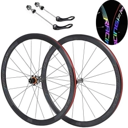 BUYAOBIAOXL Mountain Bike Wheel BUYAOBIAOXL Wheels Mountain Bike Wheelset Bicycle Wheels 700C Rear Wheel And Front Wheel, 40Mm Double Wall Aluminum Alloy BMX Rim Quick Release Road Bike Wheelset 8 9 10 11 Speed (Color : #1)