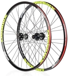 BUYAOBIAOXL Spares BUYAOBIAOXL Wheels Mountain Bike Wheelset Bicycle wheelset Double-walled rim, 26 / 27.5 inch cycling wheels Quick release Disc brake 32H for Shimano or Sram 8 9 10 11 speed (Color : 27.5in)