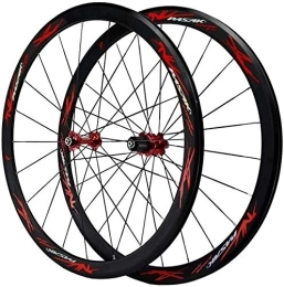 BUYAOBIAOXL Mountain Bike Wheel BUYAOBIAOXL Wheels Mountain Bike Wheelset Road Bike Wheels 700C 40MM Bicycle Wheelset Double-Walled Ultralight Alloy Wheels V Brake Fast Release Palin Bearing 7 8 9 10 11 / 12 Speed (Color : #2)