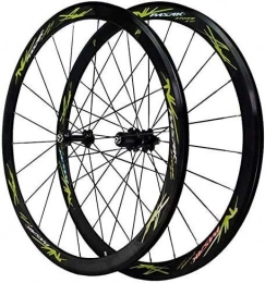 BUYAOBIAOXL Spares BUYAOBIAOXL Wheels Mountain Bike Wheelset Road bikes 700C 40MM bicycle wheelset double-walled ultralight alloy wheels V brake quick release Palin bearing disc 7 8 9 10 11 / 12 speed (Color : #1)