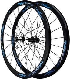 BUYAOBIAOXL Mountain Bike Wheel BUYAOBIAOXL Wheels Mountain Bike Wheelset Road bikes 700C 40MM bicycle wheelset double-walled ultralight alloy wheels V brake quick release Palin bearing disc 7 8 9 10 11 / 12 speed (Color : #4)