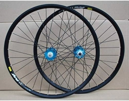 BZLLW Spares BZLLW Bike Wheel, Mountain Bike Wheel Set, Bike Wheelset 27.5 Inch Double Layer MTB Rim Disc Brake Bicycle Wheels Quick Release 8-10 Speed Cassette Flywheel 32H (Color : Blue)