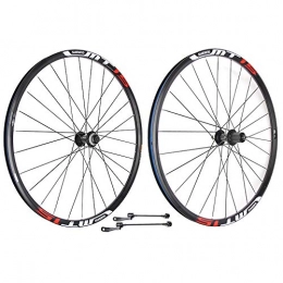 CAISYE Spares CAISYE 26 Inch MTB Bike Wheels, Double Wall 27.5 Inch Rim Cycling Hub 5 Palin Hybrid Quick Release 24 Hole 7 / 8 / 9 / 10 Speed Mountain Bike Disc Brake Wheel Set Inch Finished with 28 Holes, A