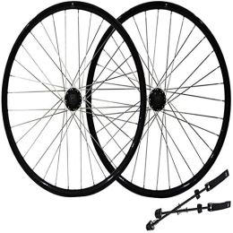 CAISYE Spares CAISYE Mountain Bike 26-Inch Wheel Set Bicycle Quick Release Hub Aluminum Alloy Double-Layer Rim Disc Brake 26 Inch Bicycle Wheelset, Double Wall Quick Release, Black