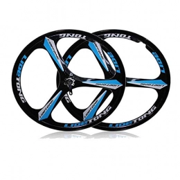 CAISYE Mountain Bike Wheel CAISYE Mountain Bike Rim 26 Inch Magnesium Alloy One Wheel Bicycle Set Disc Brake Accessories 26-Inches Bikes Wheels with Bearing Hubs Integrally Wheelset, Blue, Two rounds