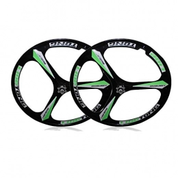 CAISYE Spares CAISYE Mountain Bike Rim 26 Inch Magnesium Alloy One Wheel Bicycle Set Disc Brake Accessories 26-Inches Bikes Wheels with Bearing Hubs Integrally Wheelset, Green, Two rounds
