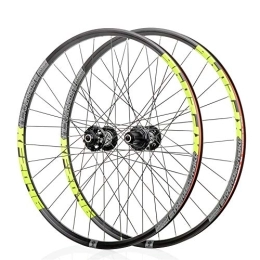 CAISYE Spares CAISYE Mountain Bike Wheel Set 26 Inch 72 Ring Four Bearing Super Loud And Moist Barrel Axle, Inch Bicycle Wheelset, Double Wall Quick Release Bike Rim Hub Disc Brake 11 Speed Wheels, Green