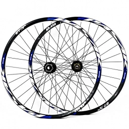 CAREXY Spares CAREXY Cycling Wheel Set, MTB Front Rear Wheels Quick Release / Thru Axle Sealed Bearing 32H Wheels Rim Bike Parts Replacement 8 / 9 / 10 / 11 / 12 Speed, Blue, 27.5 inch