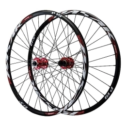 CEmeLi Spares CEmeLi Bike Wheels 26 27.5 29 er, HG Sealed Bearings Aluminum Alloy Hybrid / Bike Hub Disc Brake Mountain Rim for 7-12 Speed 2150g (Red 27.5 IN)