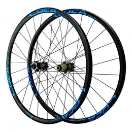 CHICTI Spares CHICTI 26 / 27.5 / 29in Bicycle Wheelset, Aluminum Alloy Ultralight Rim 24 Holes Disc Brake Mountain Bike Wheelset Outdoor (Color : Blue, Size : 27.5in)