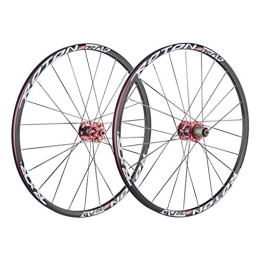 CHICTI Spares CHICTI 26 / 27.5" Bicycle Wheelset, Double Wall Quick Release V-Brake MTB Rim Sealed Bearings 24 Hole 8 / 9 / 10 Speed Outdoor (Color : B, Size : 26inch)