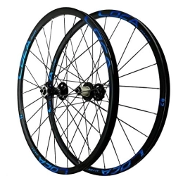CHICTI Spares CHICTI 26 / 27.5 Inch Cycling Wheels, Mountain Bike Quick Release Wheel Set Disc Brake Aluminum Alloy Ultralight Rim Outdoor (Color : Blue, Size : 26in)