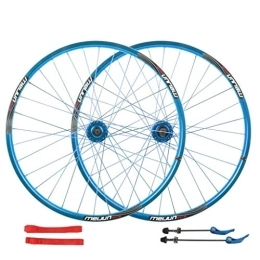 CHICTI Spares CHICTI 26 Inch Bike Wheelset Cycling Wheels Mountain Bike Disc Brake Wheel Set Quick Release Palin Bearing 7 / 8 / 9 / 10 Speed Outdoor (Color : Blue)