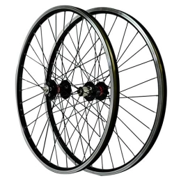 CHICTI Spares CHICTI 26-inch Cycling Wheels, Aluminum Alloy Mountain Bike Wheels Disc Brake V Brake 7 / 8 / 9 / 10 / 11 Speed Flywheel Outdoor (Color : Black)