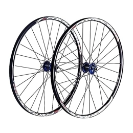 CHICTI Spares CHICTI 26 Inch Mountain Bike Wheelset, Double Wall Ultralight Carbon Fiber MTB Rim Disc Brake Hybrid 24 Hole Disc 7 8 9 10 Speed 100mm Outdoor (Color : A, Size : 26inch)